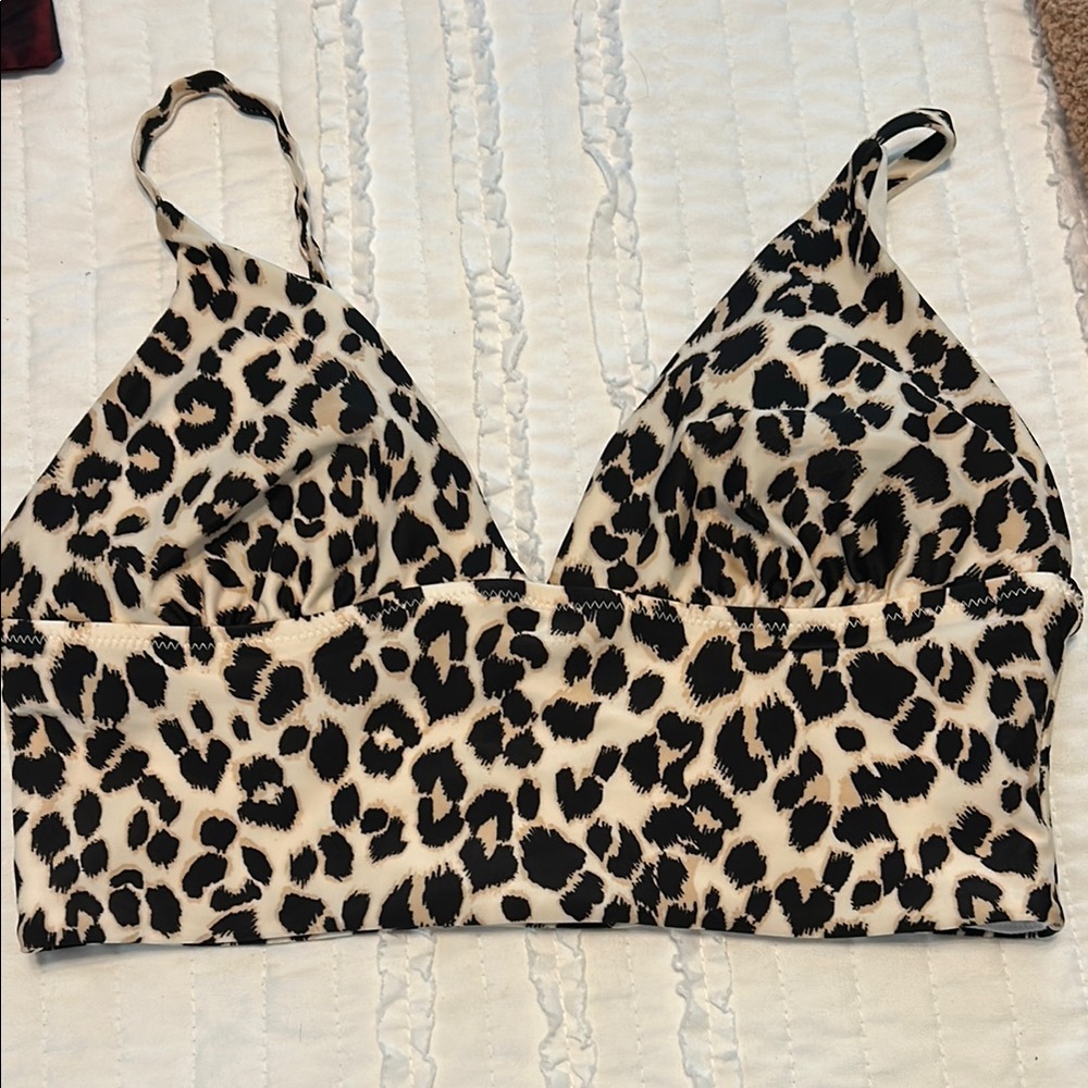 Old Navy Leopard Print Swim Top